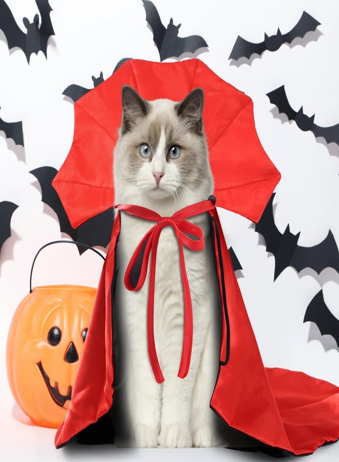 GlyinnHe Dog Cat Halloween Costume,Vampire Devil Cape Cloak Pet Costume for Cats Dogs Halloween Costume Party Supply（2025 Upgraded） - Image 5